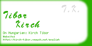 tibor kirch business card